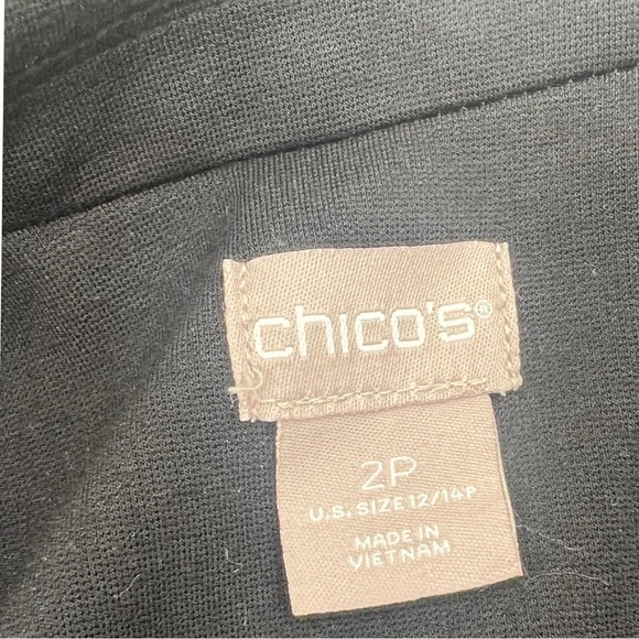 Chico’s Leopard-Print Trim Hourglass Blazer Petite 2P (12/14 Petite) - Picture 6 of 8